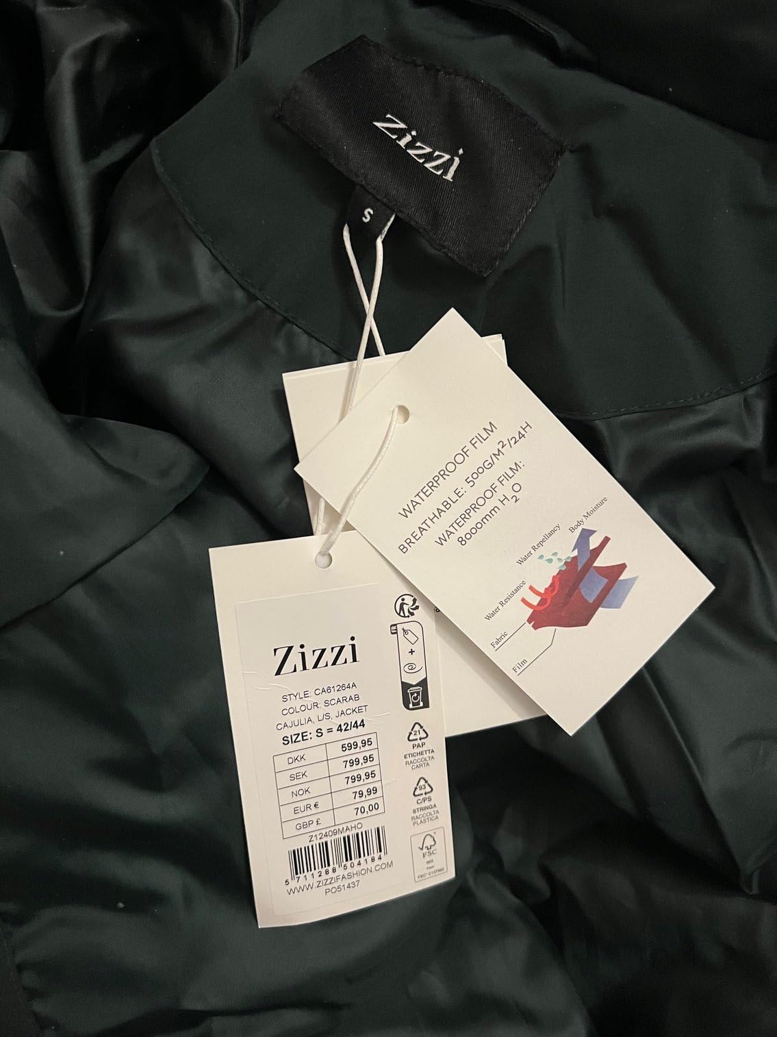 Zizzi Steppjacke Kapuze Fellkragen Schwarz Damen