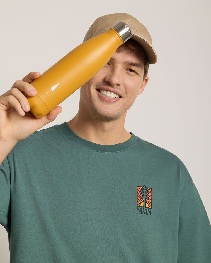 NIKIN TreeBottle Trinkflasche Mustard Edelstahl 500ml
