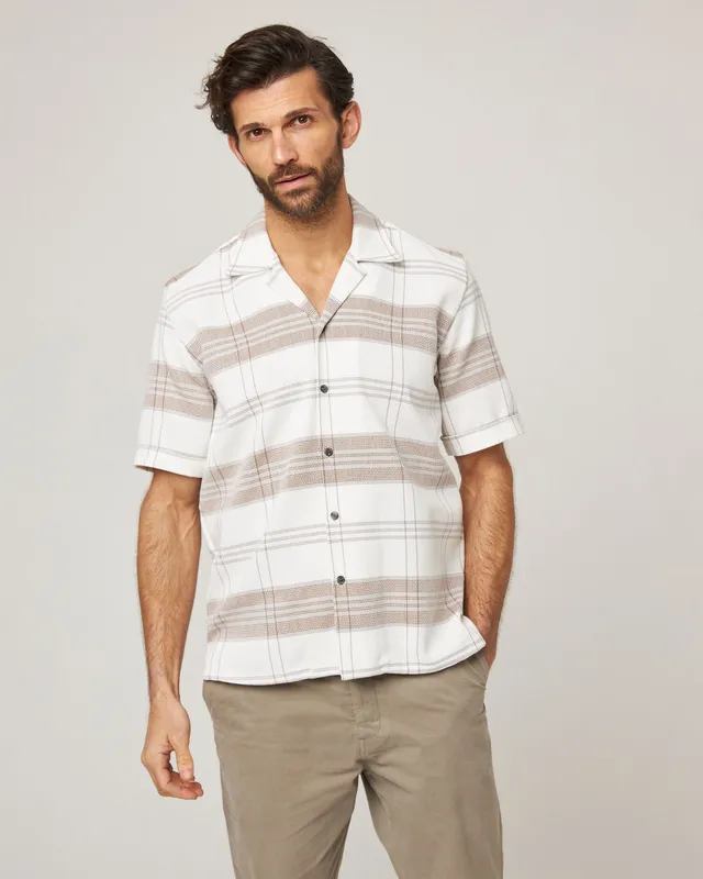 Peregrine Quay Herrenhemd White Tassel S Baumwolle