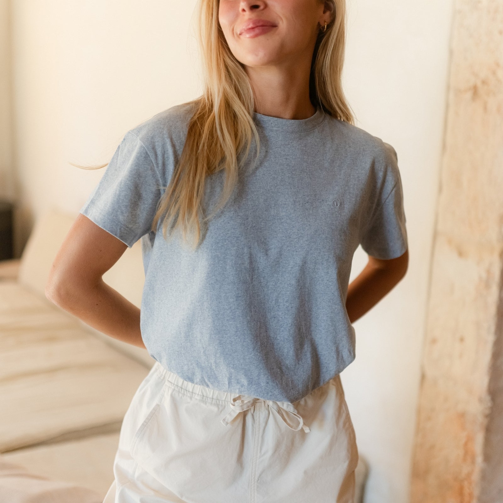 NORDLICHT Britt T-Shirt Loose Fit Bio-Baumwolle Blau