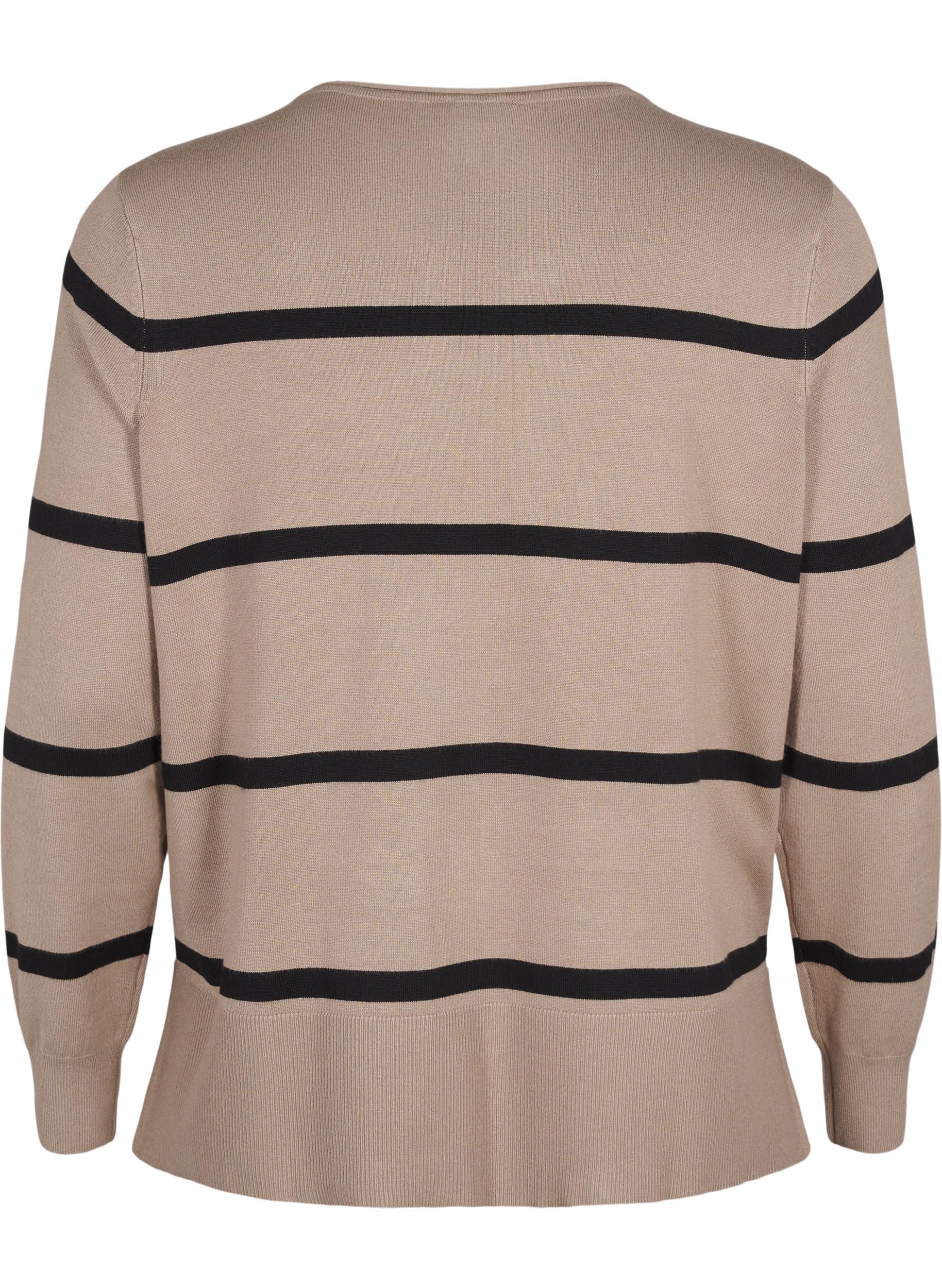 Zizzi Cardigans Pullover Viskose Gestreift Gr. 42-60