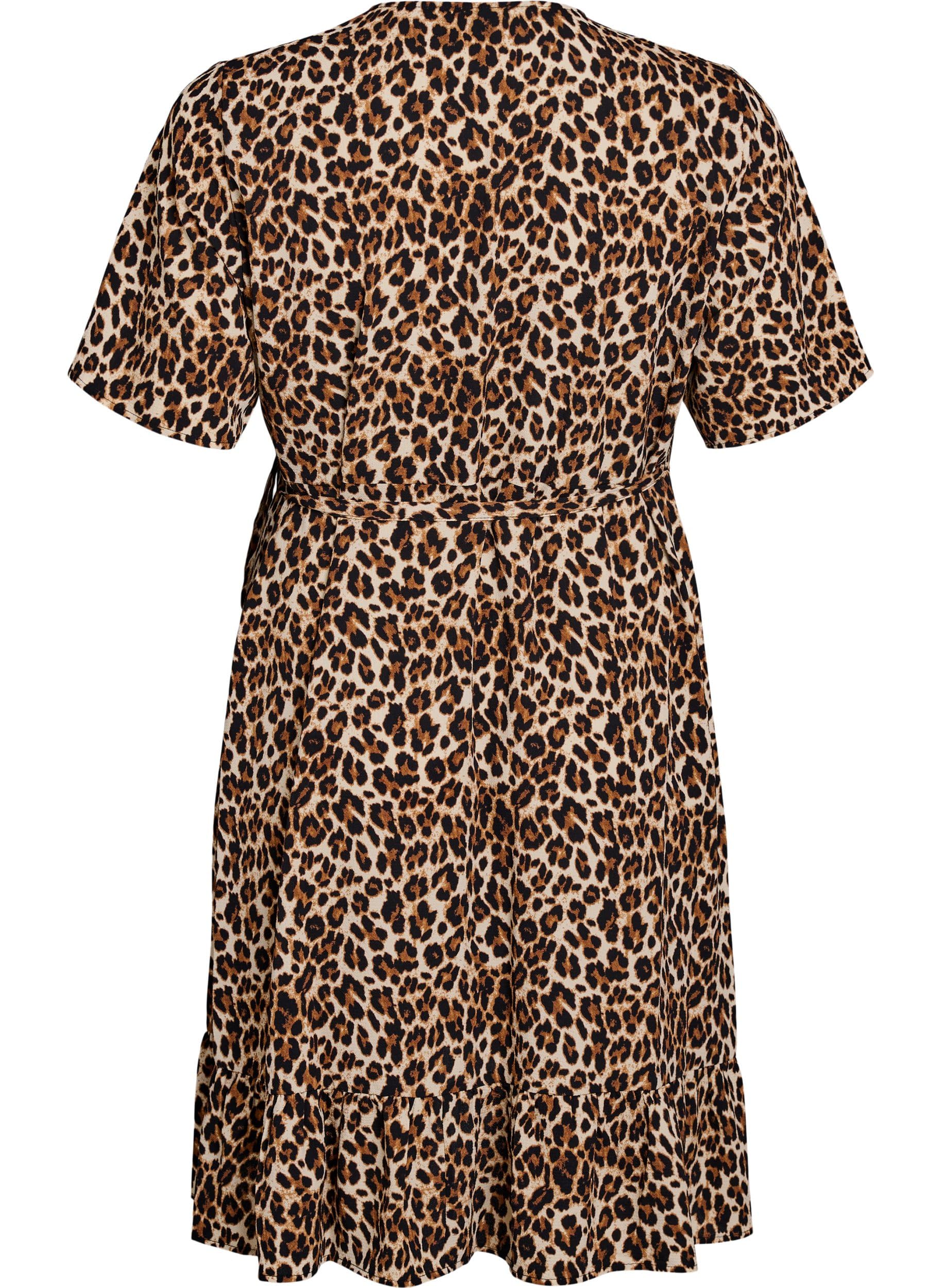 Zizzi Dresses Wickelkleid Kurzarm Print recyceltes Polyester
