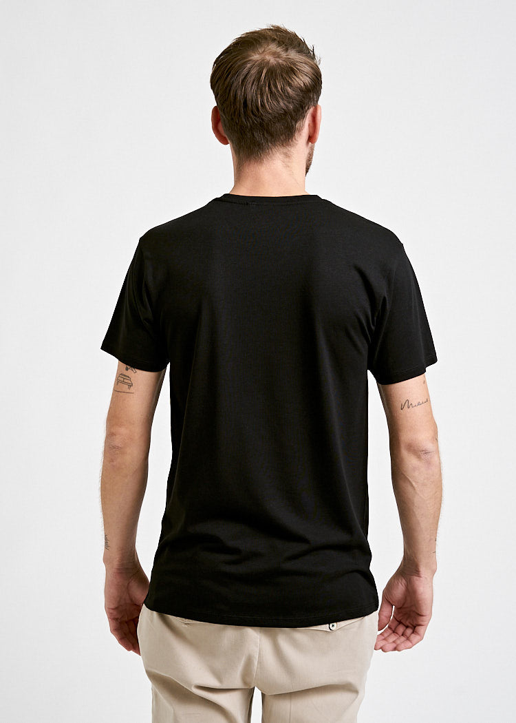 Wijld Alex Woodshirt V-Ausschnitt Shirt Black