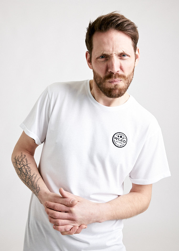 Wijld WoodShirt Turn Up Bright White Herren T-Shirt