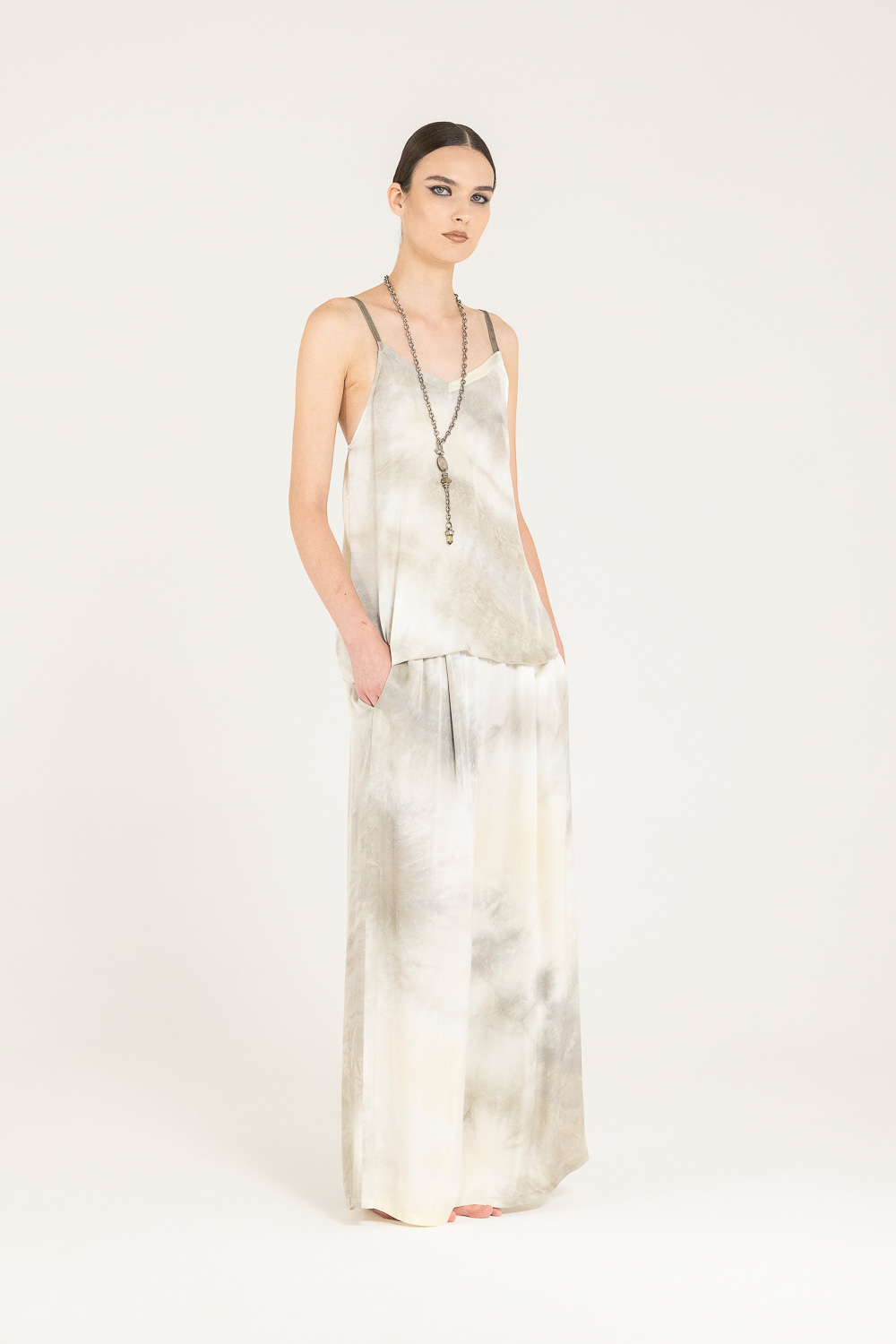 Sanctamuerte Top Tank Top Trägertop Viskose Satin