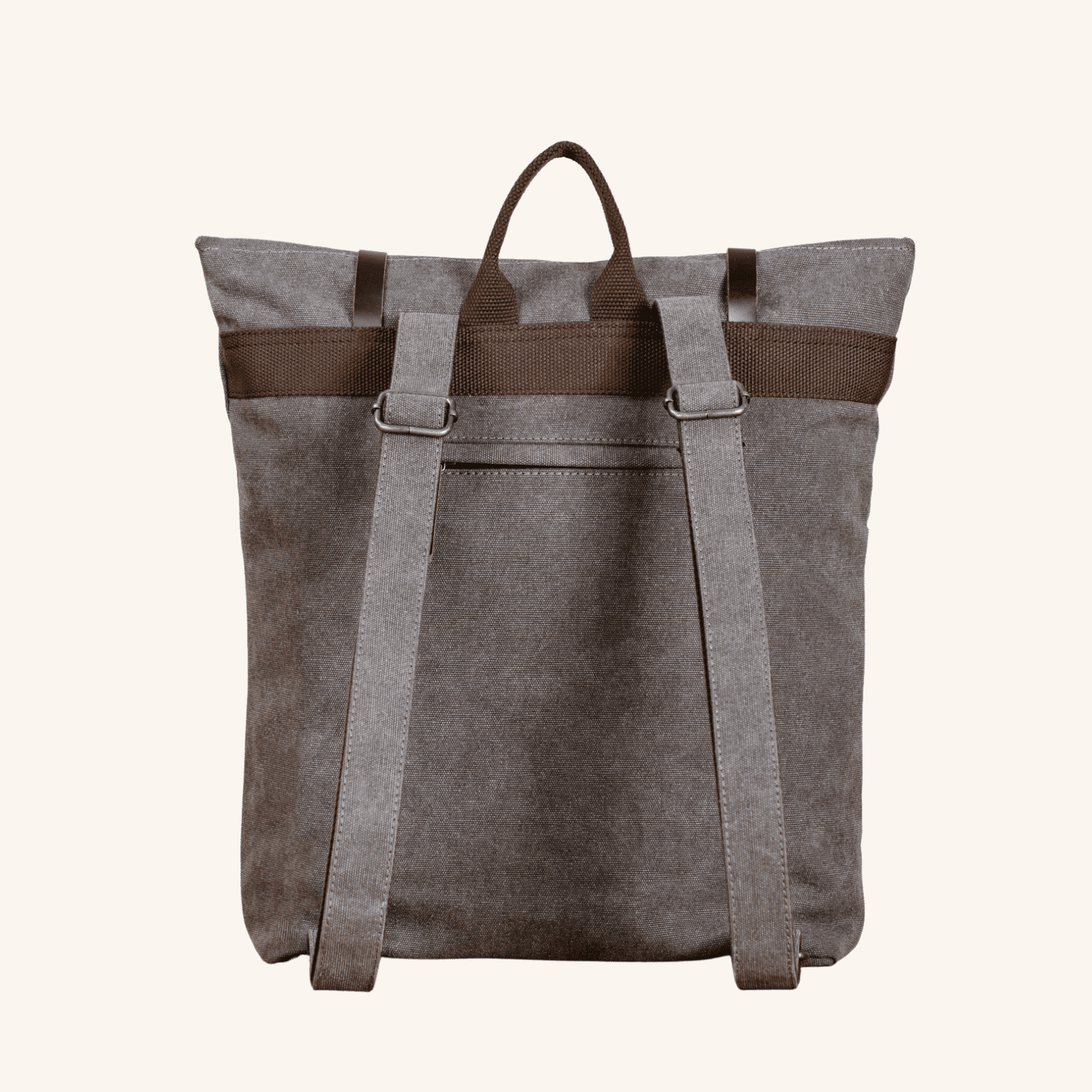 NORDLICHT Accessoires Rucksack Jonte grau Echtleder Segeltuch