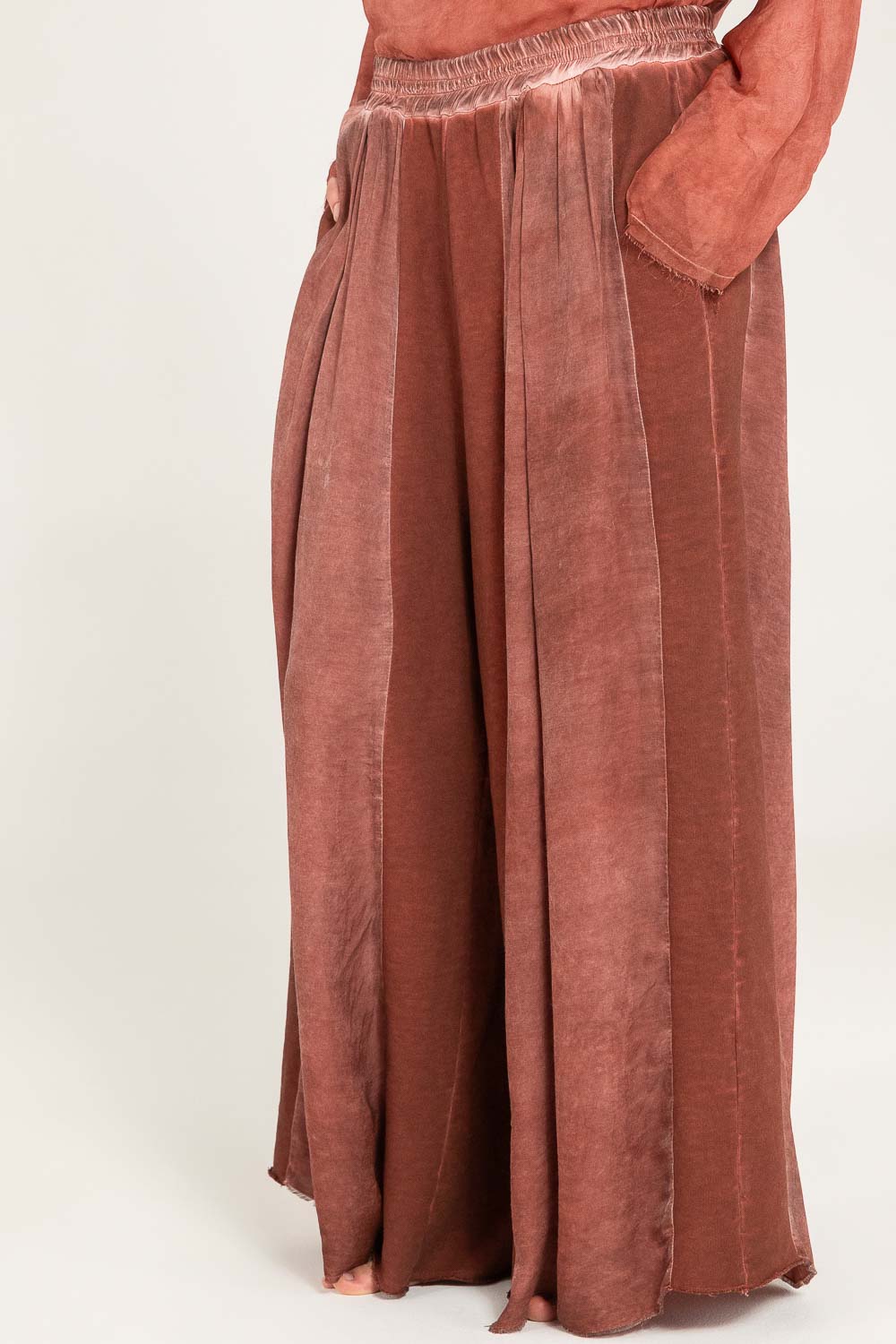 Sanctamuerte Pantaloni Loose Fit Hose Palazzo Viskose