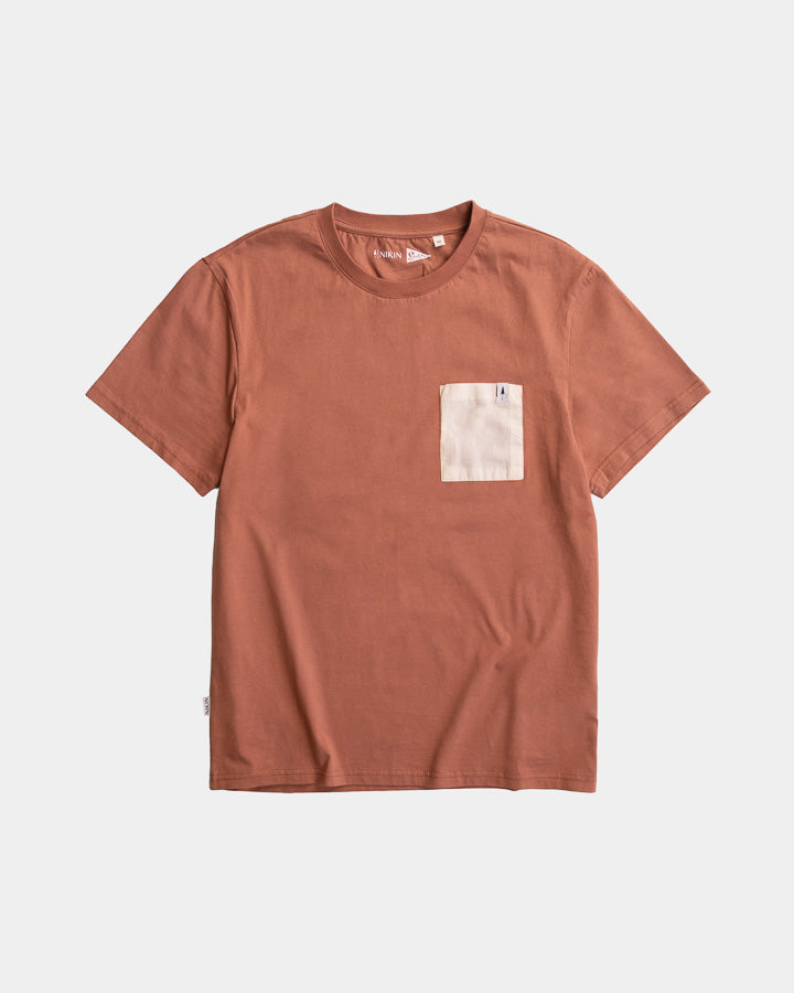 NIKIN TreeShirt Pocket Spatz T-Shirt Rehbraun Regular Fit