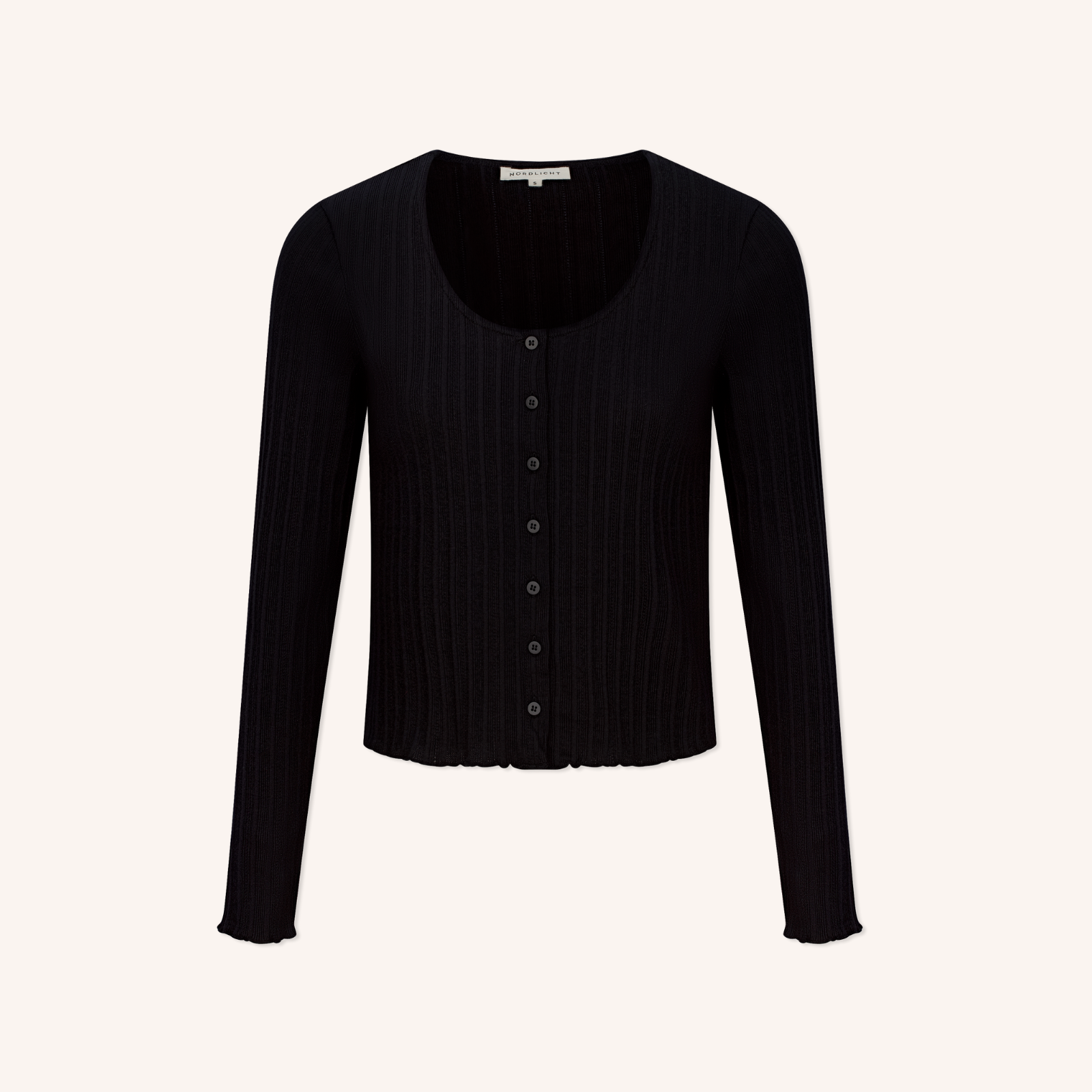 Nordlicht Vida Jersey Cardigan Strickjacke schwarz Bio-Baumwolle