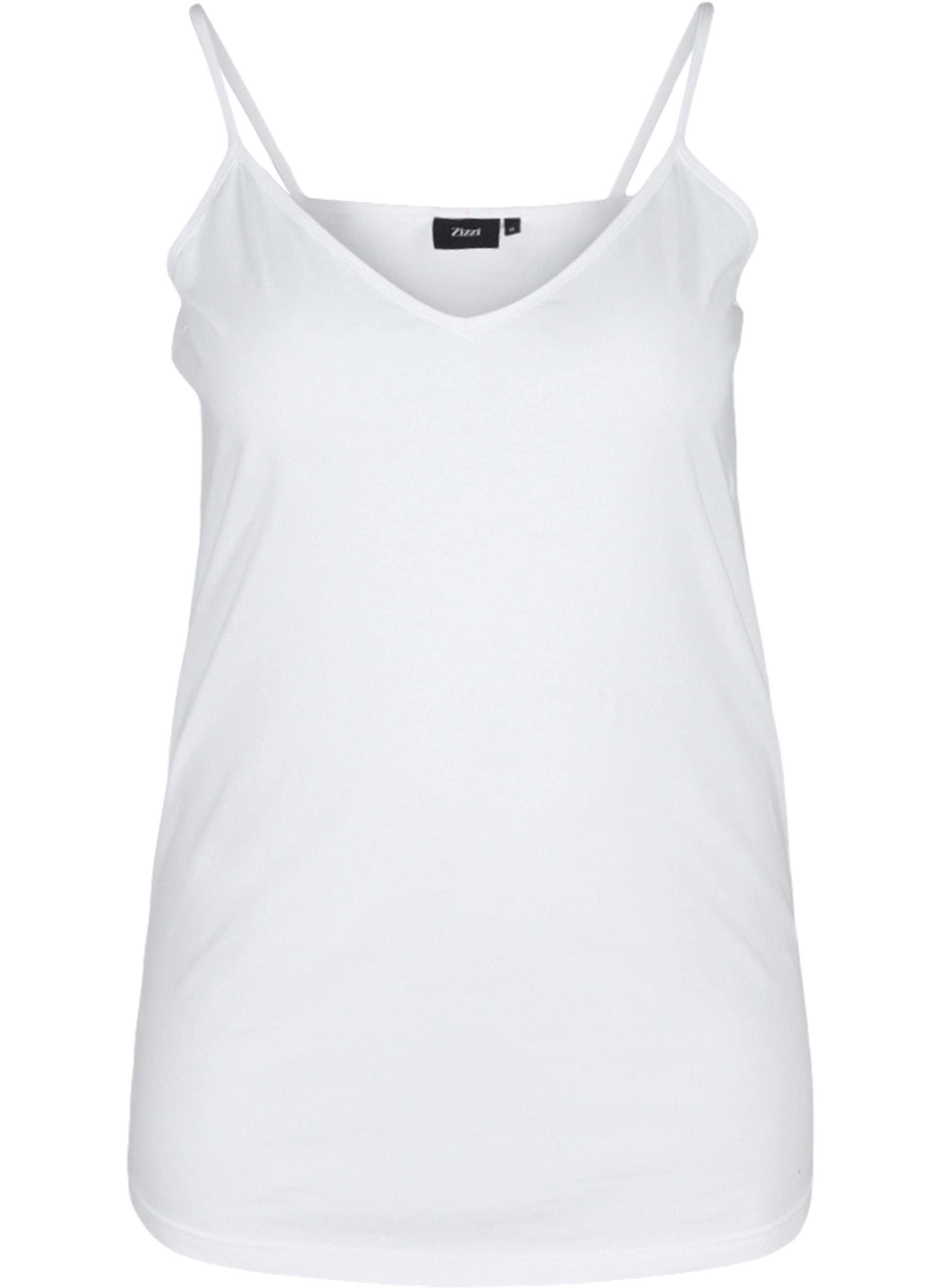 Zizzi 2er Pack Damen Tops V-Ausschnitt Baumwolle