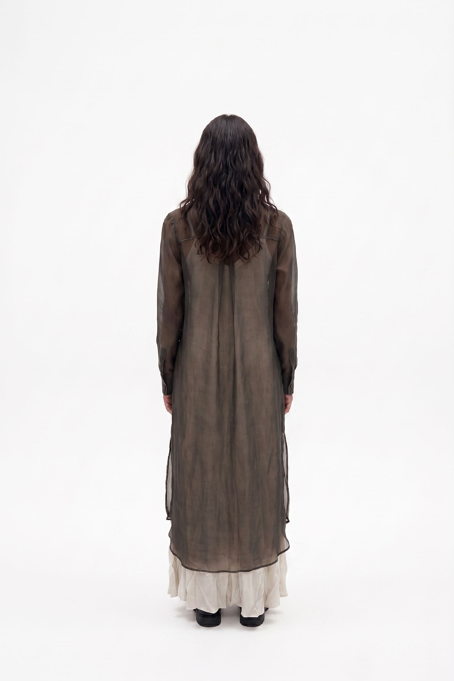 Sanctamuerte Abiti Chemisier Hemdkleid Chiffon
