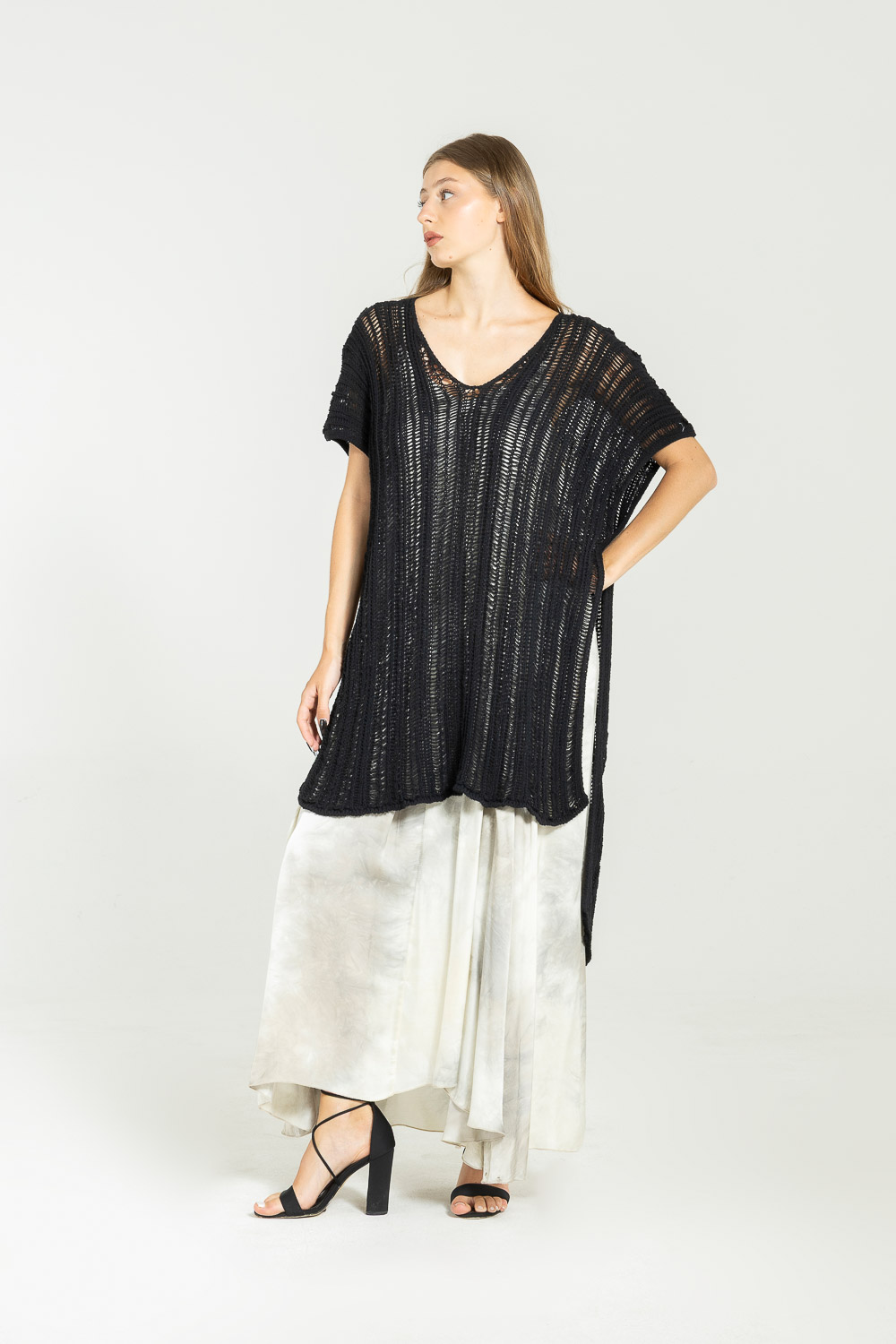 Sanctamuerte Maglieria Maglia Strickpullover Baumwolle V