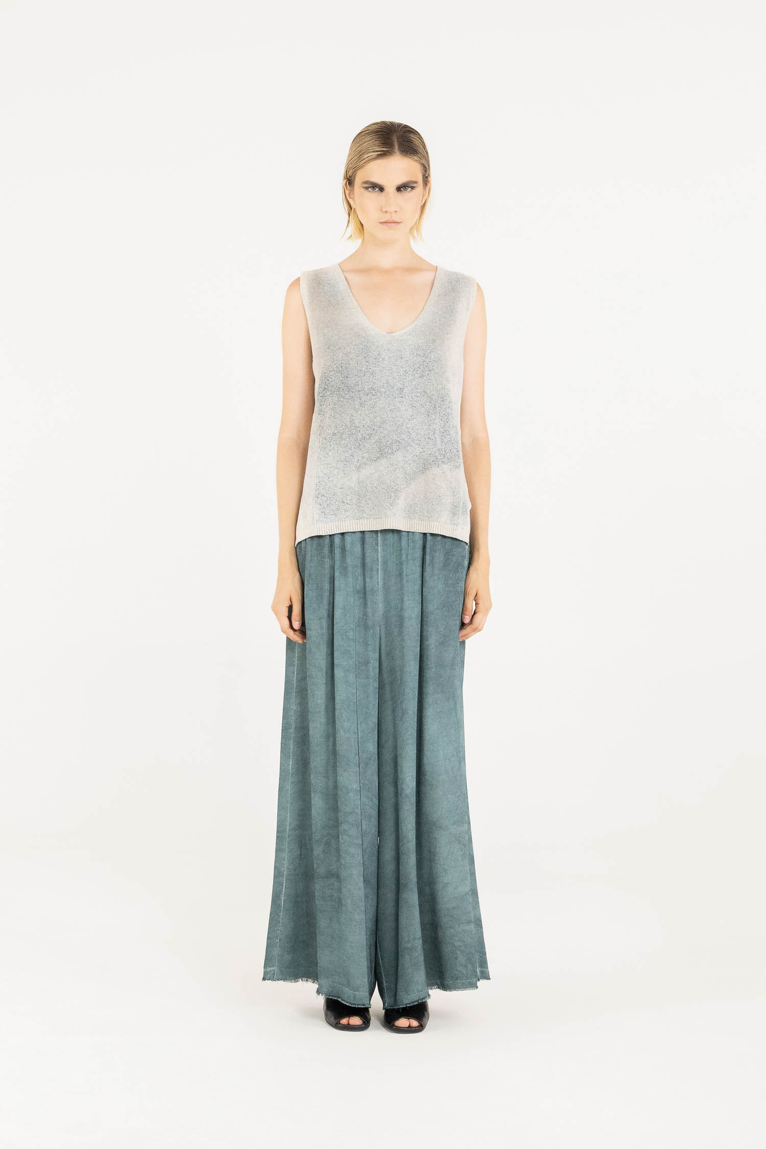 Sanctamuerte Top Tank Top Wende-Top V-Ausschnitt Degradé