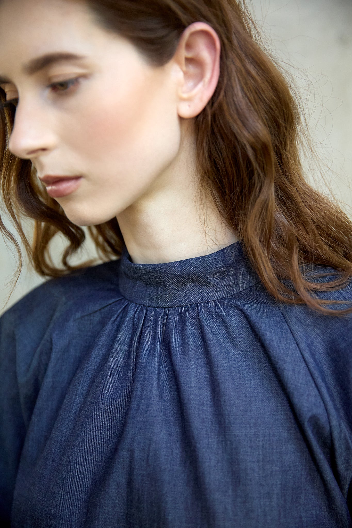 Christiane Strobel ELENOR Bluse Bio-Baumwolle Dunkelblau