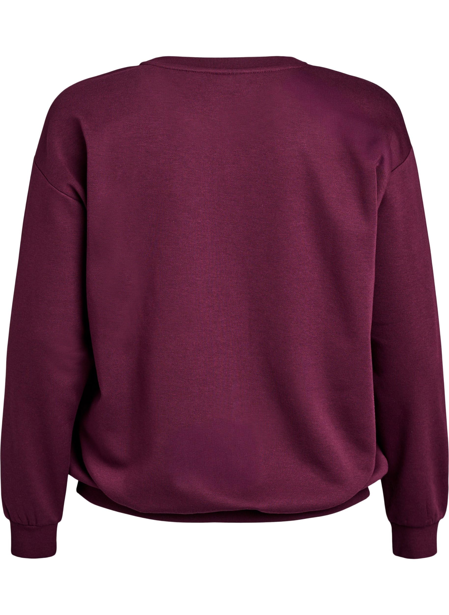 Zizzi Activewear Text Sweatshirt Directoire Blue Große Größen