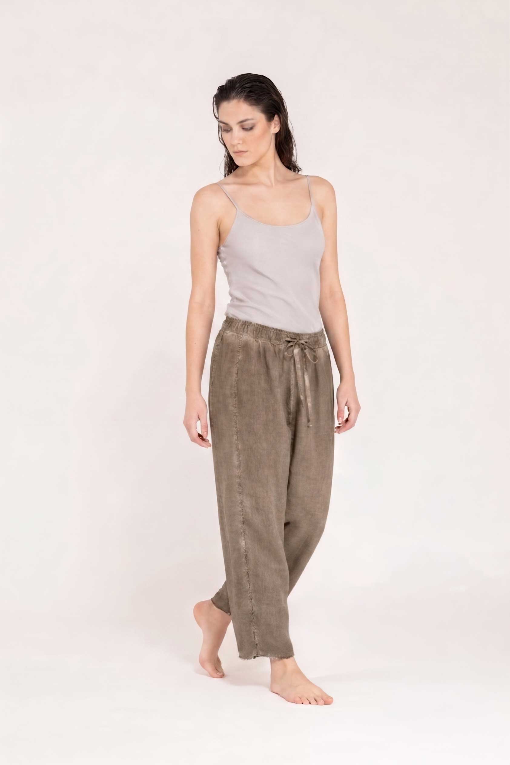 Sanctamuerte Pantaloni Hose Baumwolle Gabardine