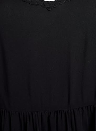 Zizzi Dresses Trägerkleid Midi Viskose Print V-Ausschnitt 42-60