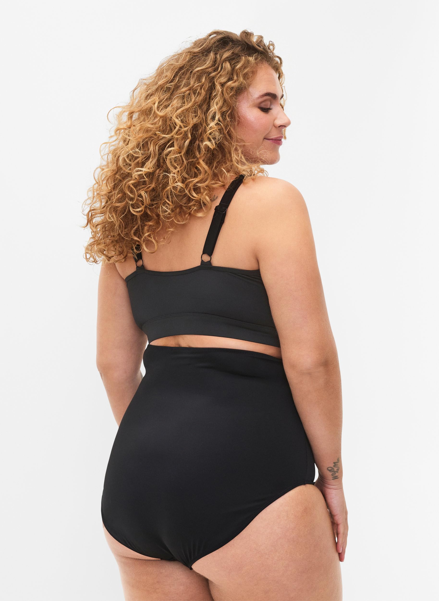 Zizzi Swim Bikini-Unterteil Damen hochtalliert schwarz