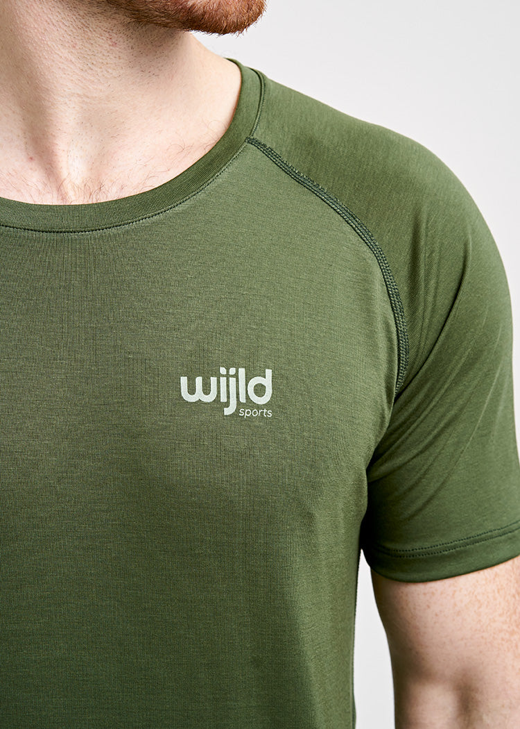 Wijld Sportshirt Olive Herren T-Shirt olive Lyocell