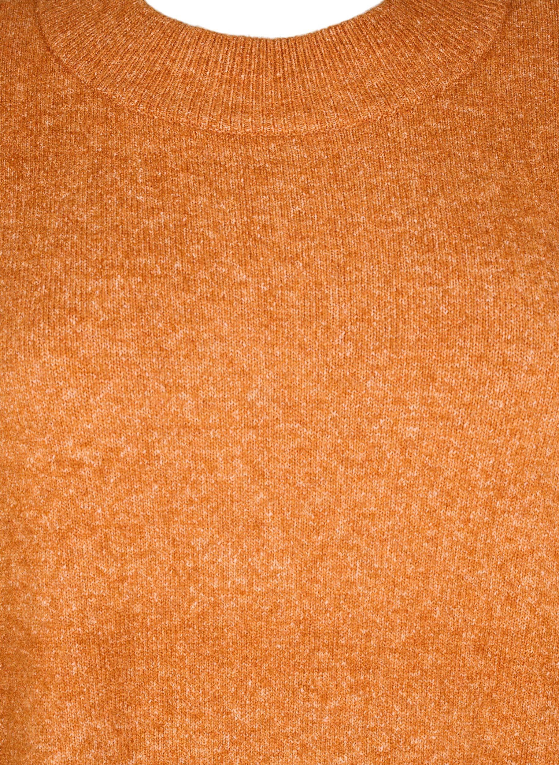 Zizzi Strickbluse Wolle Rundhals Langarm Große Größen