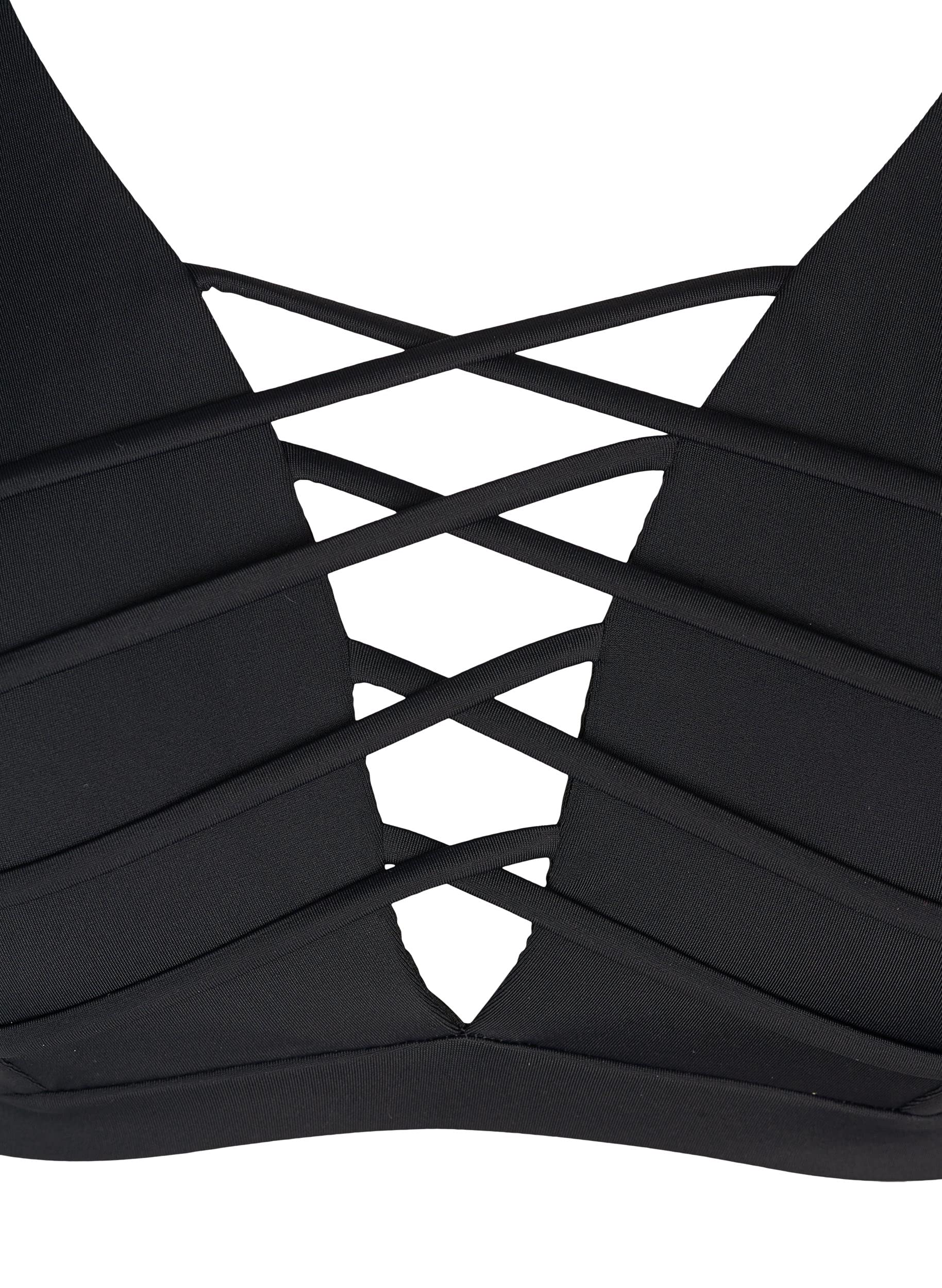 Zizzi Swim Bikini Oberteil Damen Schwarz Gr 42 ohne Bügel