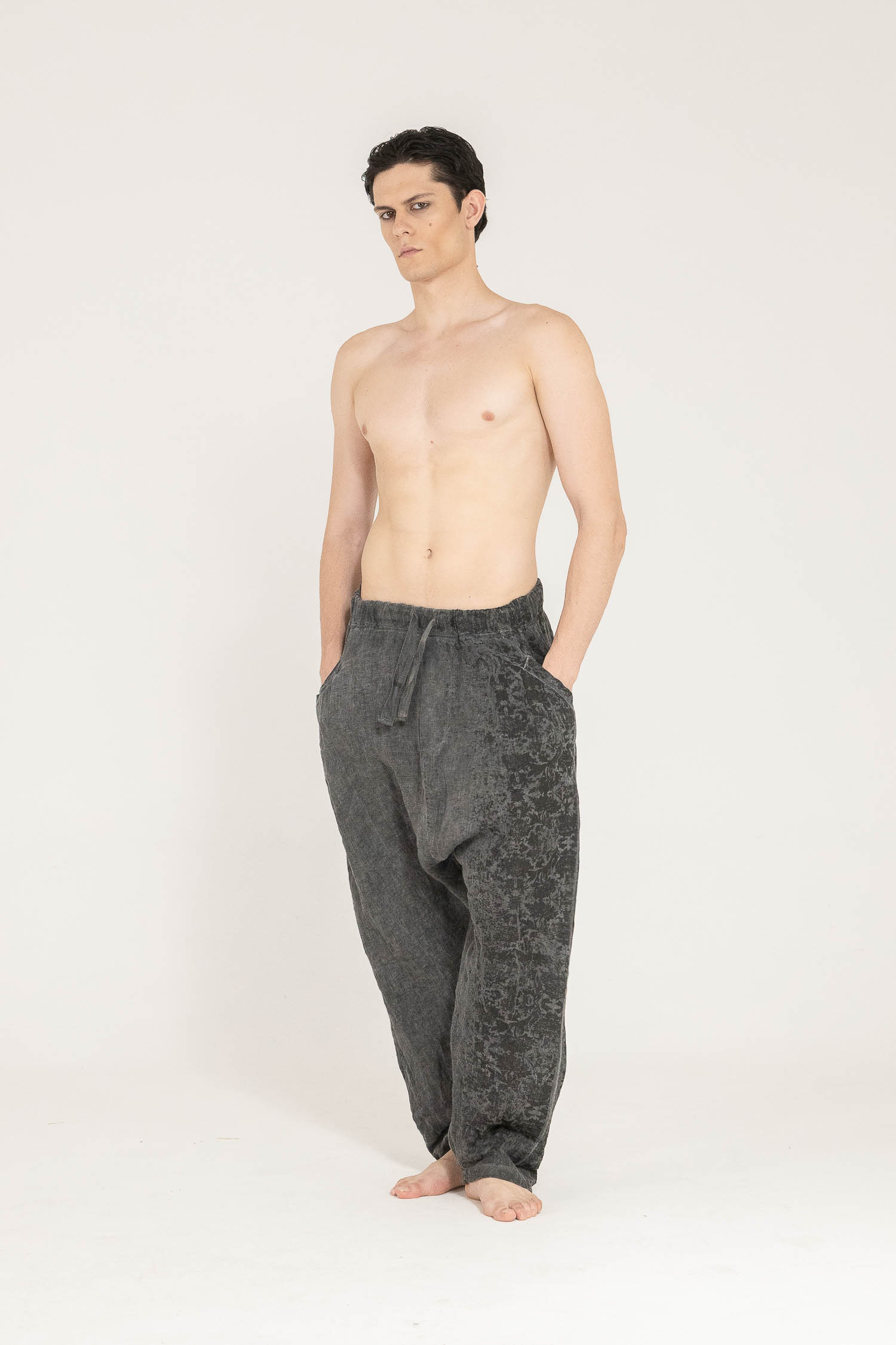 Sanctamuerte Pantaloni Pantalone Hose tiefer Schritt Degradé
