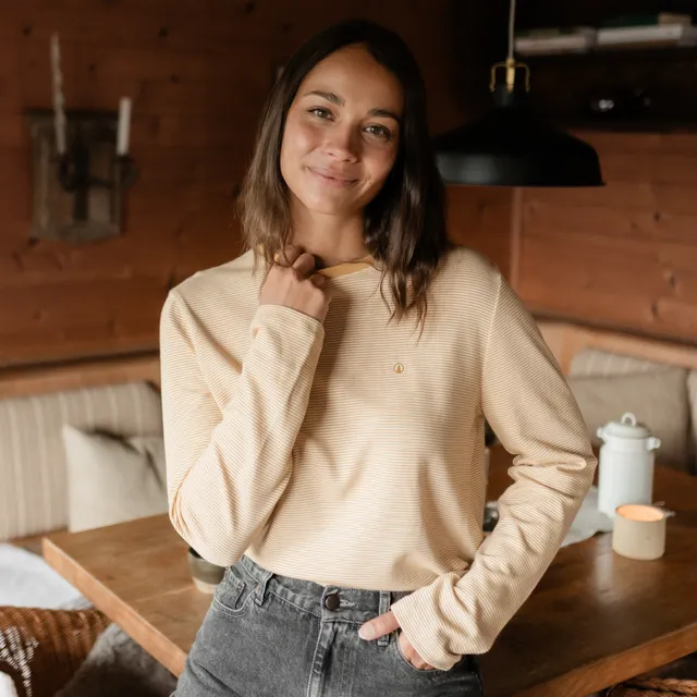 NORDLICHT Alva Oversize Langarmshirt Gelb M Bio-Baumwolle