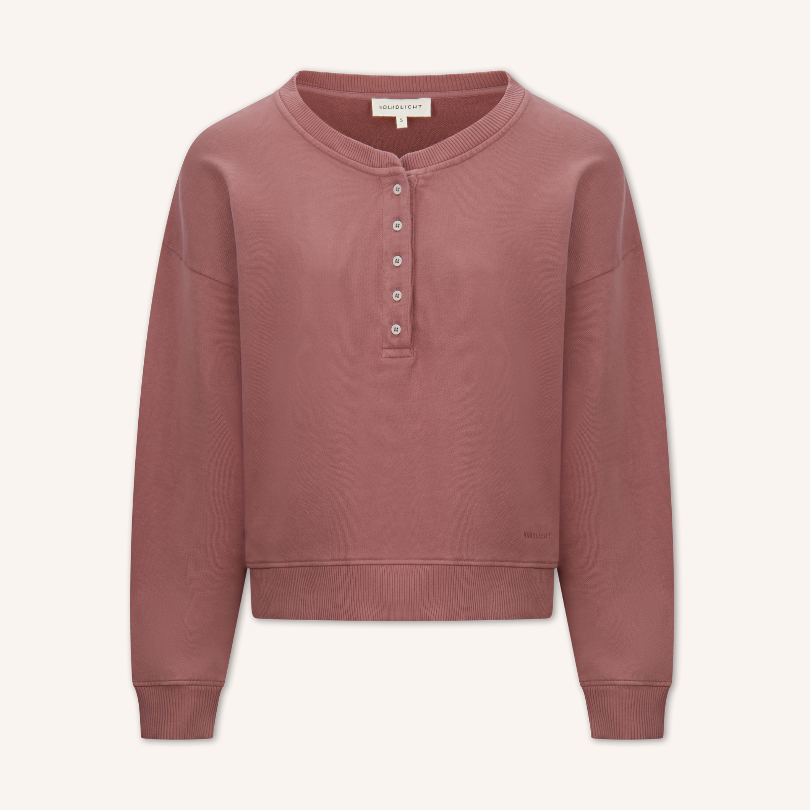 NORDLICHT Vanja Henley Sweater Knopfleiste Bio