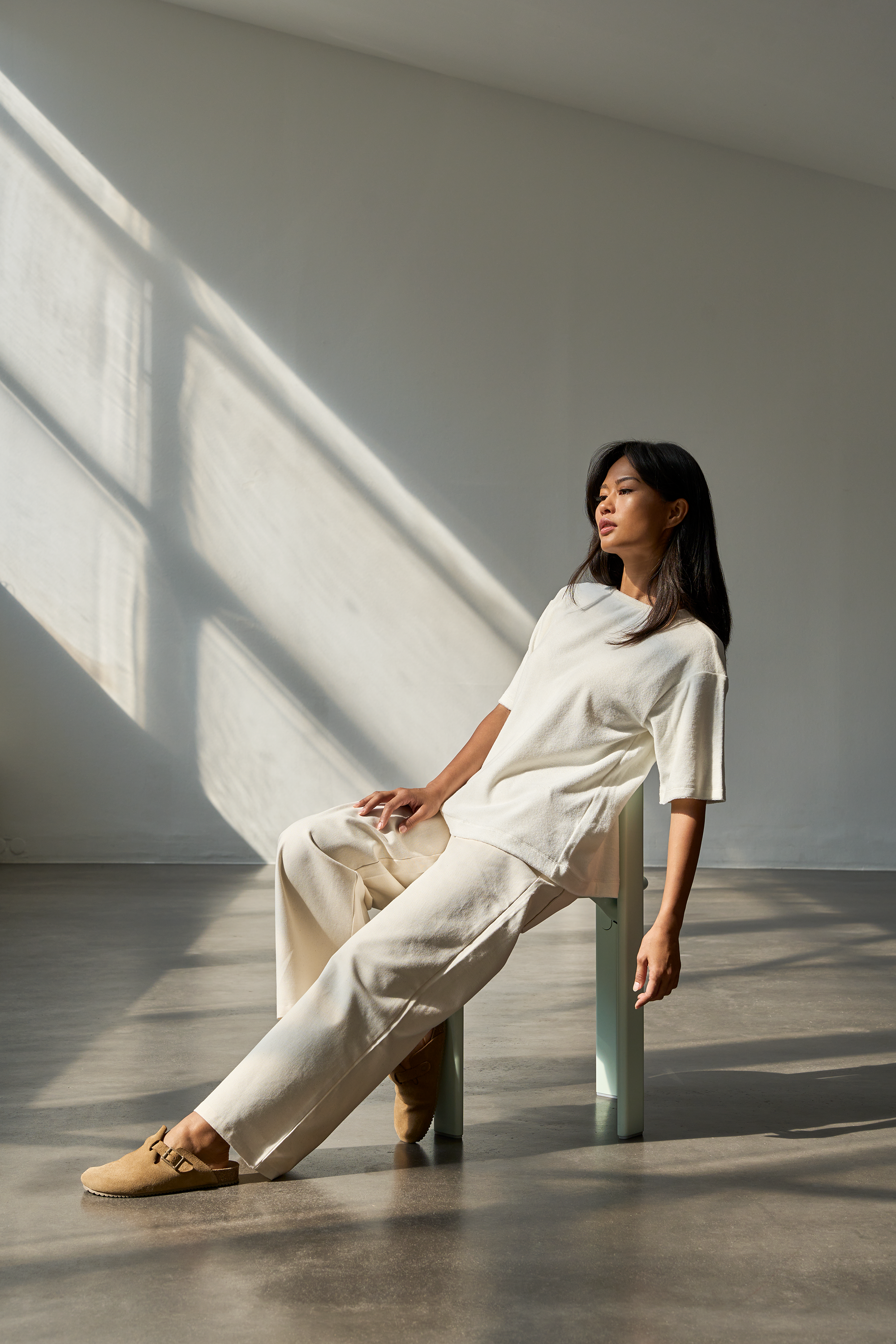 Christiane Strobel PALOMA T-Shirt Frottee Off-White