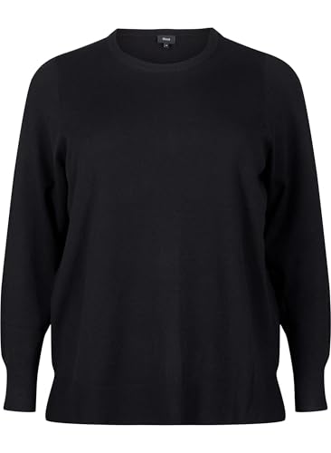Zizzi Strickbluse Rundhals Langarm Ecovero Große Größen