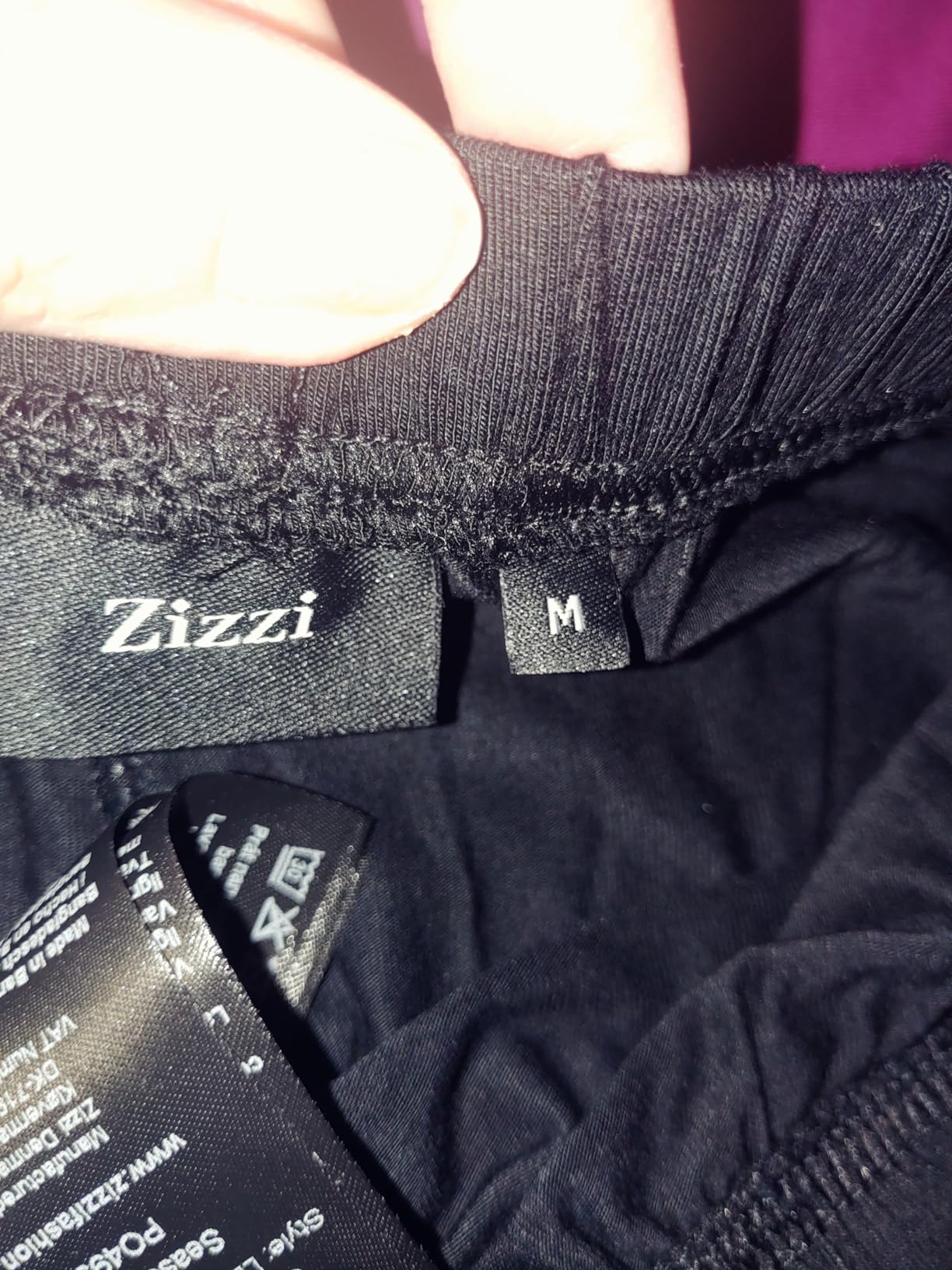 Zizzi 3/4 Leggings Viskose Stretch Rüsche Gr 46-48