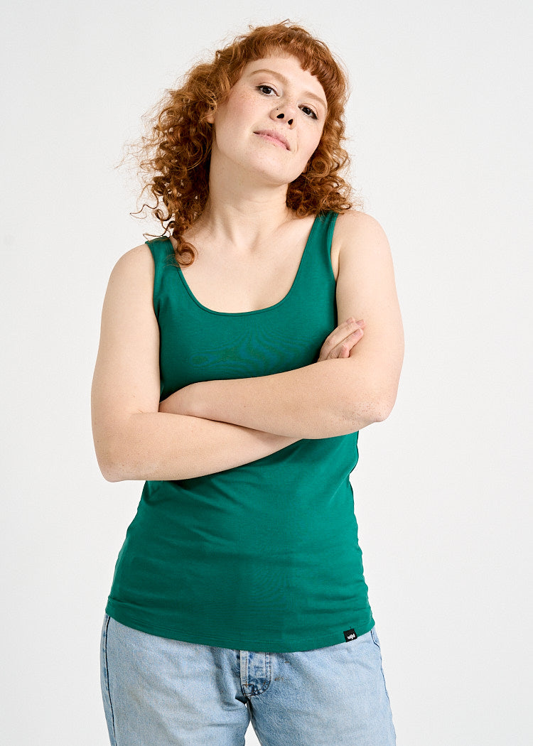 Wijld Melanie Aventurine Damen Tank Top Grün Lyocell
