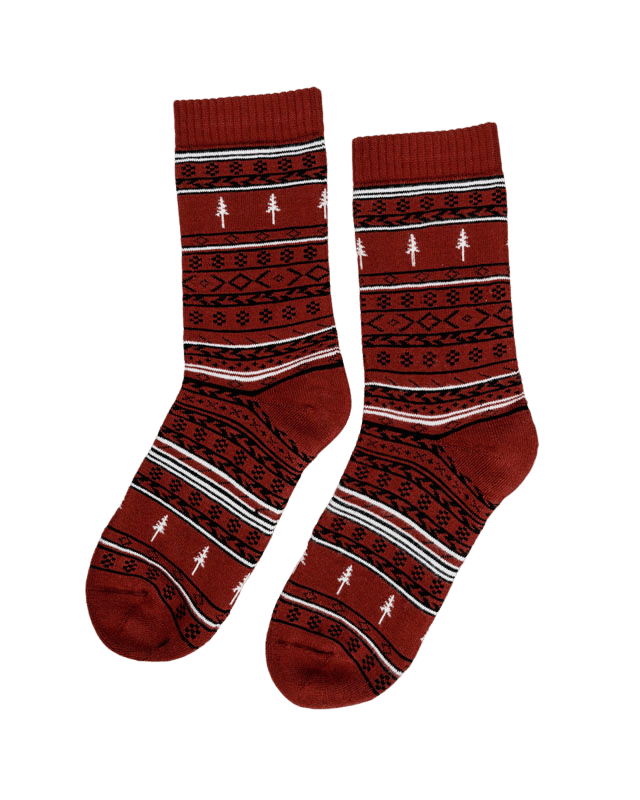 NIKIN TreeSocks Cosy Norwegian Socken Bordeaux Bambus