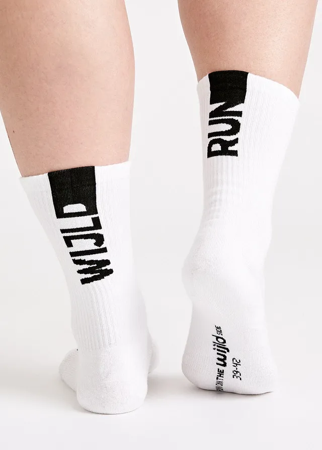 Wijld Woodsocks Tennissocken Run Bright White 39-42