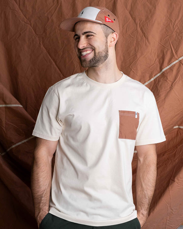 NIKIN TreeShirt Pocket Spatz T-Shirt Chalk Bio-Baumwolle