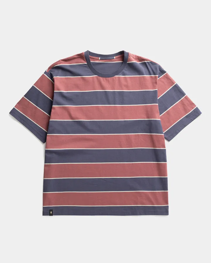 NIKIN TreeShirt Striped T-Shirt Dark Ink-Blush Oversize
