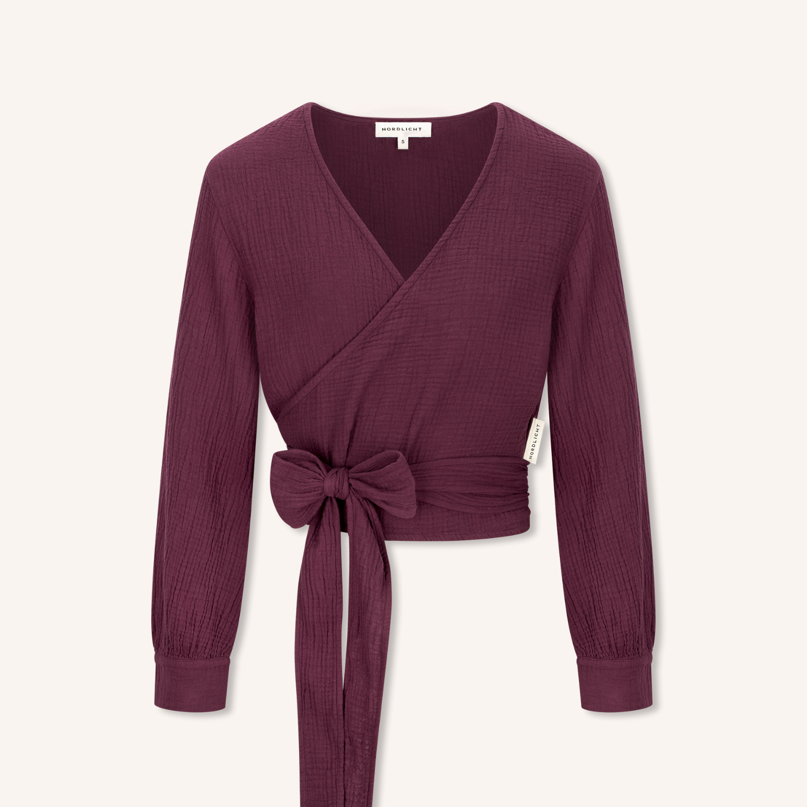 Nordlicht Freda Musselin Wickelbluse Cherry