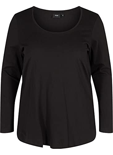 Zizzi Blouses Bluse Damen 2er Pack Schwarz Baumwolle