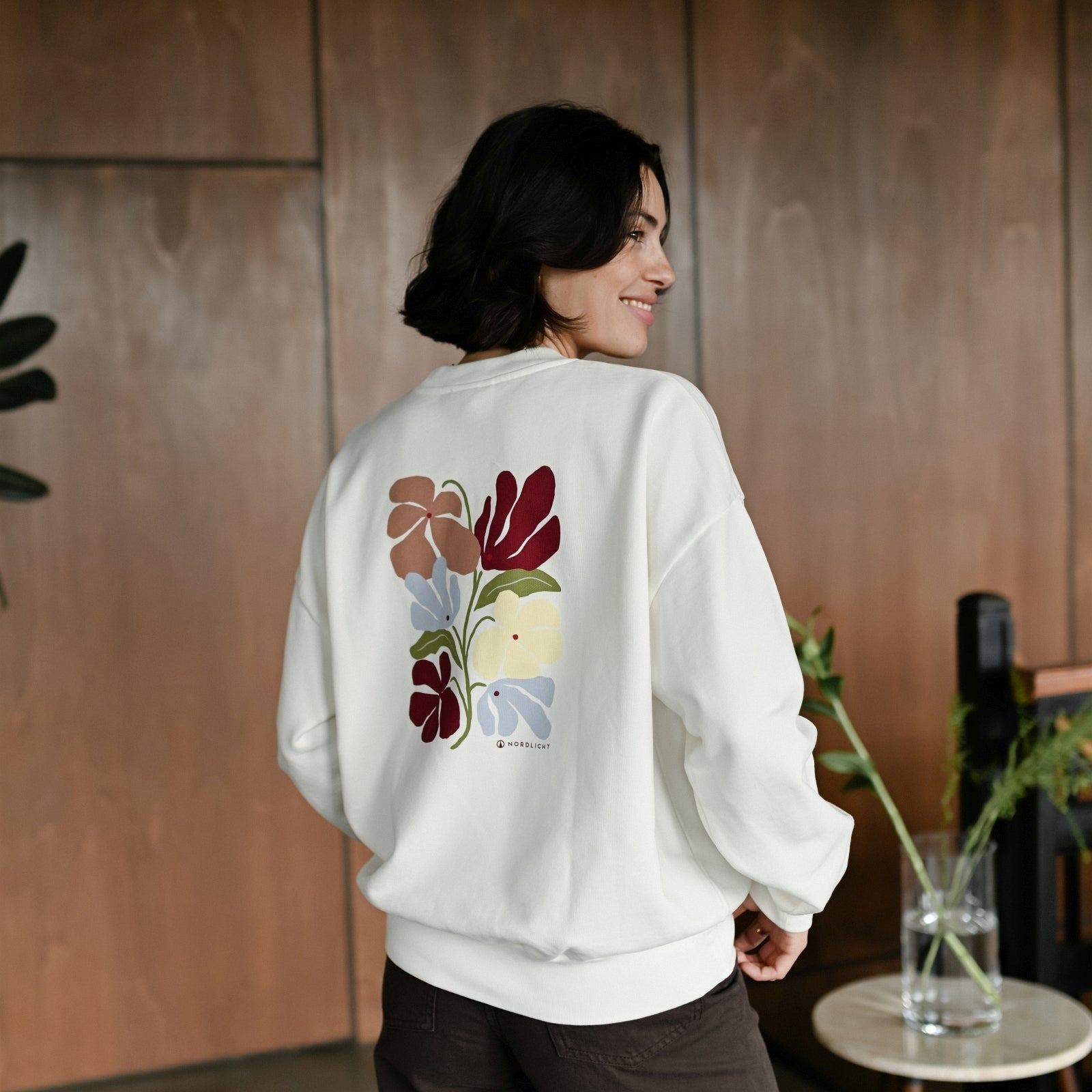 Nordlicht Jonna Sweater Cherry Print aus Baumwollmix