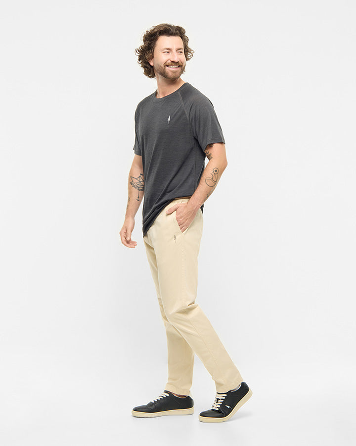 NIKIN TreeShirt Wool T-Shirt Dark Anthracite Mel Merinowolle