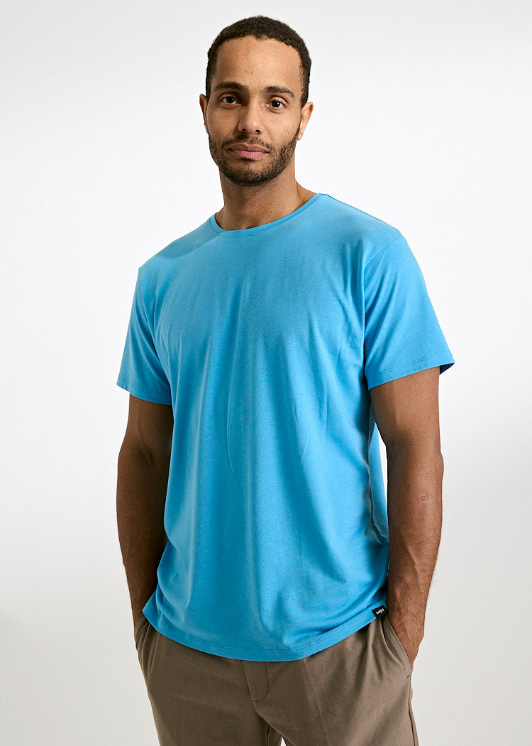 Wijld Alex WoodShirt Herren T-Shirt Azure Blue Bio