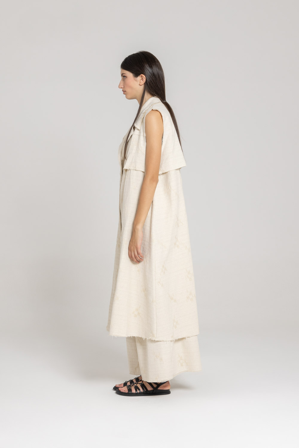 Sanctamuerte Capispalla Gilet Lungo Weste Jacquard Lang