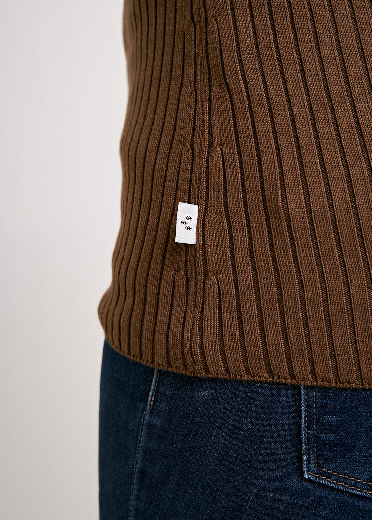 Wijld Rain Drum Rollkragen Strickpullover Damen Lyocell