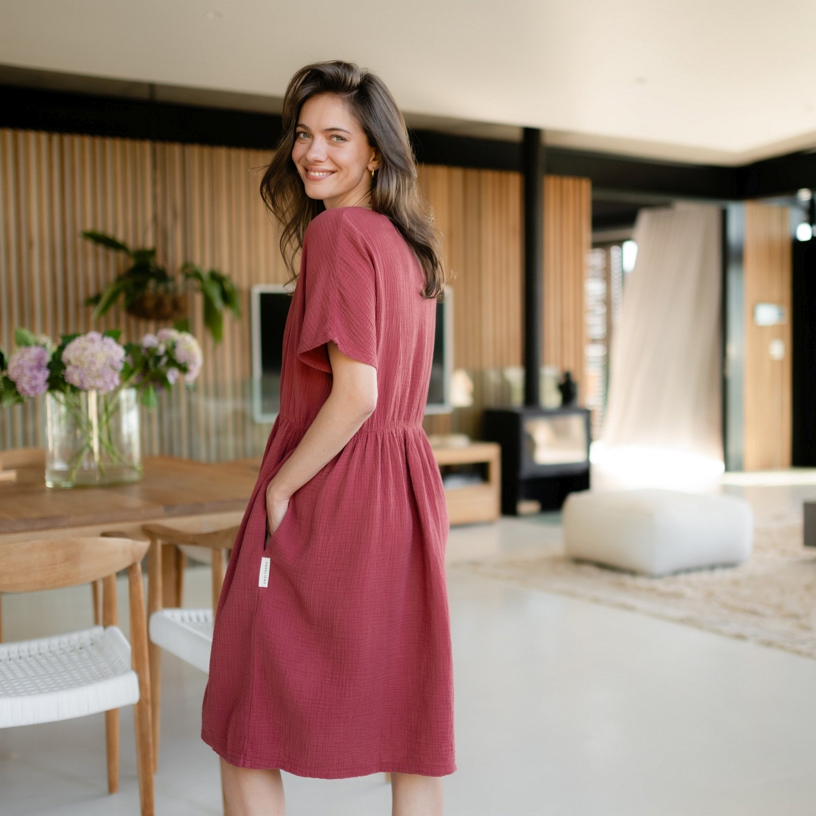 NORDLICHT Alma Musselin Kleid kurz Bio-Baumwolle