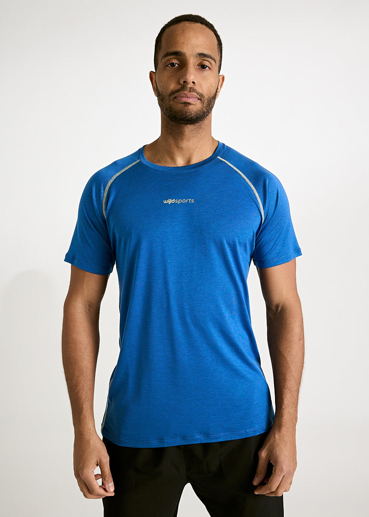 Wijld SportShirt Max DazzlingBlue Herren Sportshirt Lyocell
