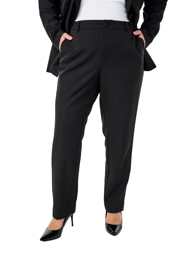 Zizzi Hose gerades Bein Taschen hohe Taille 42-60