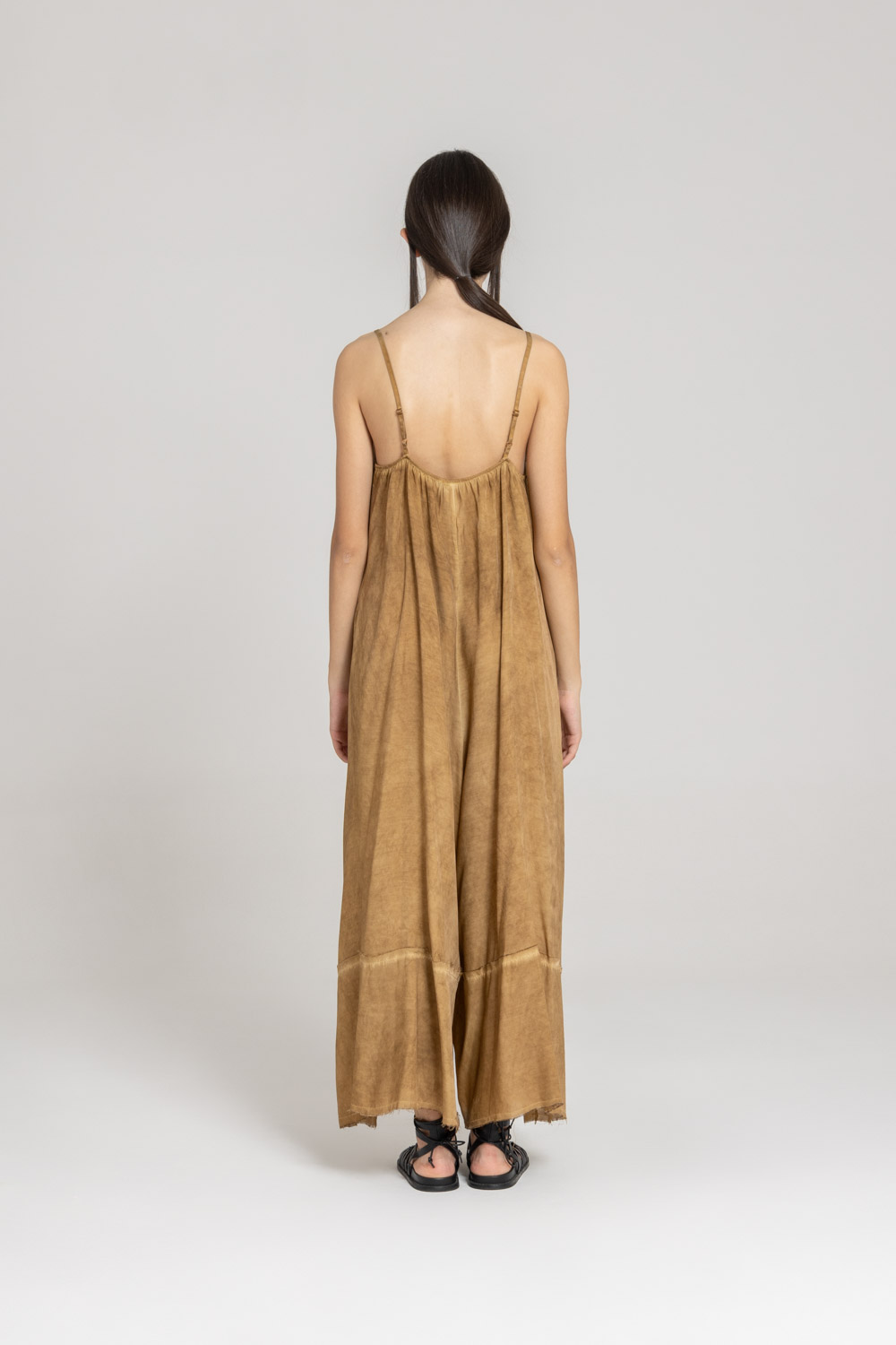 Sanctamuerte Abiti Salopette Raso Kleid Viskose-Satin Weit