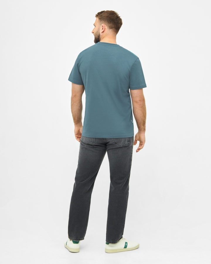 NIKIN TreeShirt Faded T-Shirt Teal Bio-Baumwolle