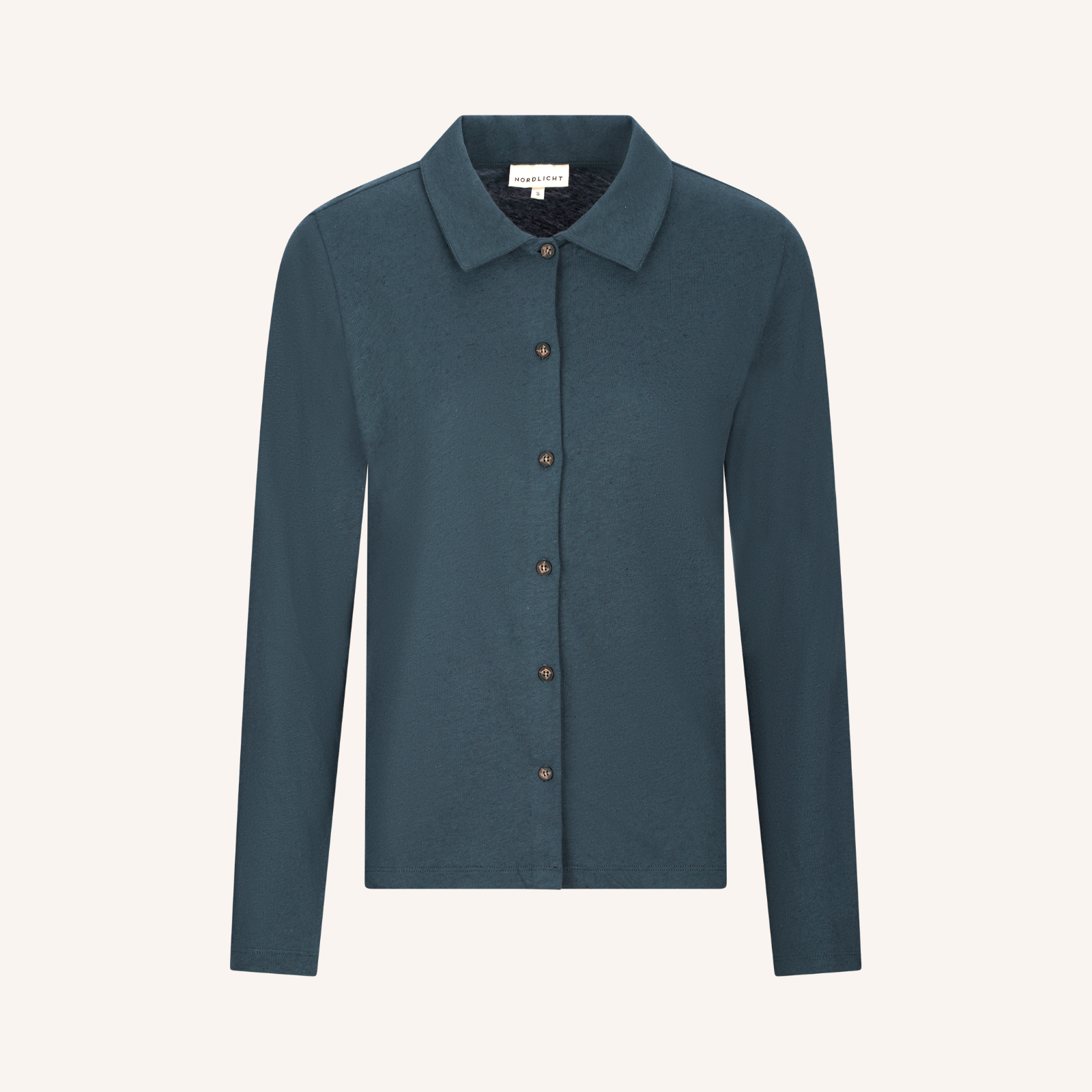 Nordlicht Sara Jersey Bluse Grün Leinenmix