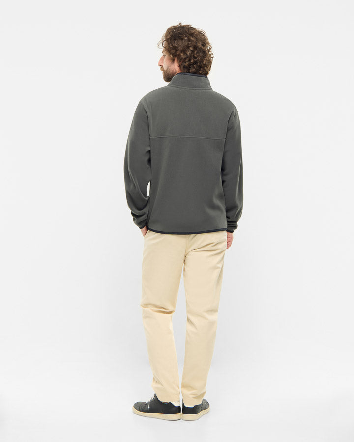 NIKIN TreeFleece Quarter Zip Pullover Ash Green Fleece